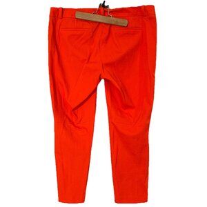 J.Crew City Fit Cropped Pants Womens Sz 14 Stretch Slacks Business Burnt Orange
